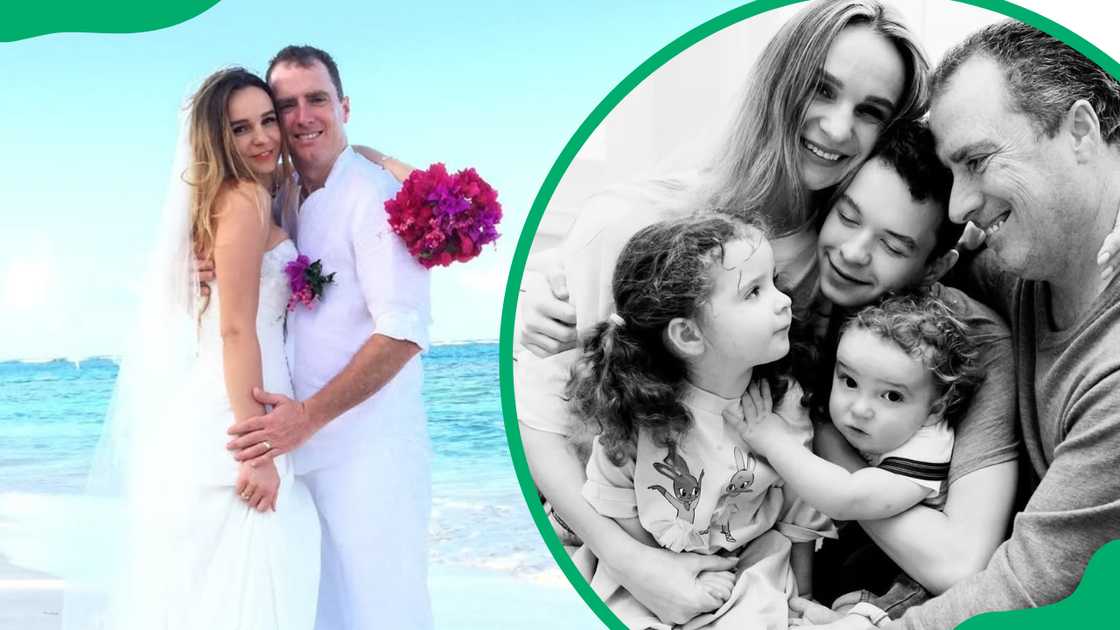 Alla Fedoruk and Matt Ryan with their children