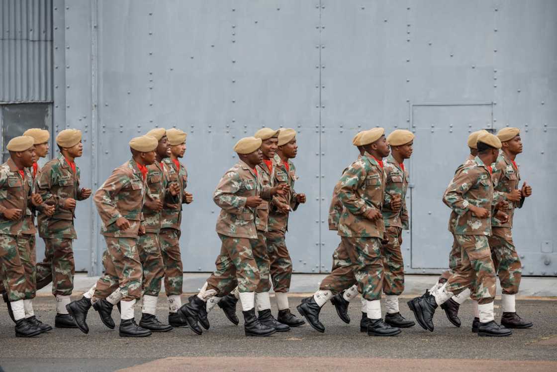The SANDF was present during a march in the Eastern Cape The SANDF was present during a march in the Eastern Cape
