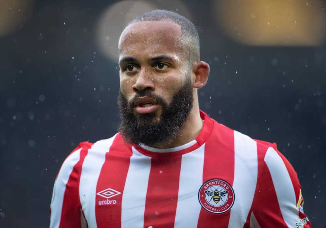 Bryan Mbeumo at Goodison Park in Liverpool, United Kingdom. Bryan Mbeumo at Goodison Park in Liverpool, United Kingdom.