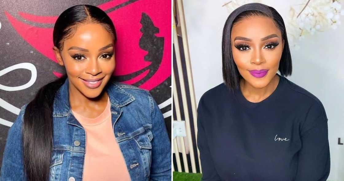 Thembi Seete rocked a Bafana Bafana look. Thembi Seete rocked a Bafana Bafana look.