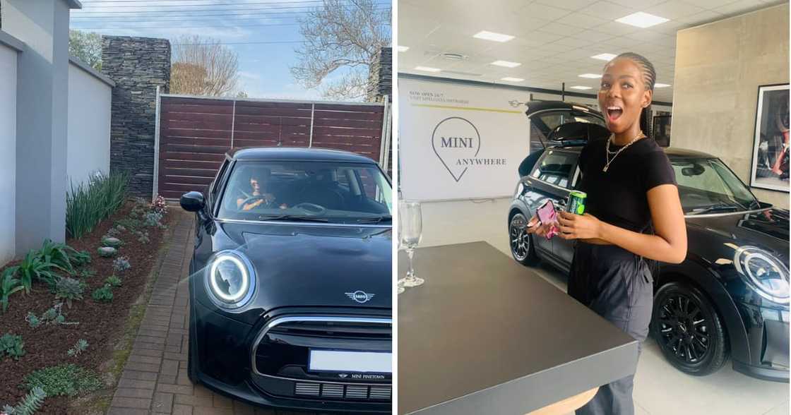 Mahle Khumalo was gifted a Mini Cooper from her parents Mahle Khumalo was gifted a Mini Cooper from her parents