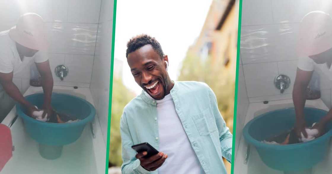 TikTok video, comedy, Mzansi, washing machine TikTok video, comedy, Mzansi, washing machine