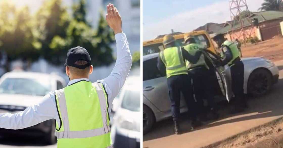 Three Short Traffic Cops Were No Match for a Big Man When They Pulled Him Over and Tweeps Found It Hilarious Three Short Traffic Cops Were No Match for a Big Man When They Pulled Him Over and Tweeps Found It Hilarious