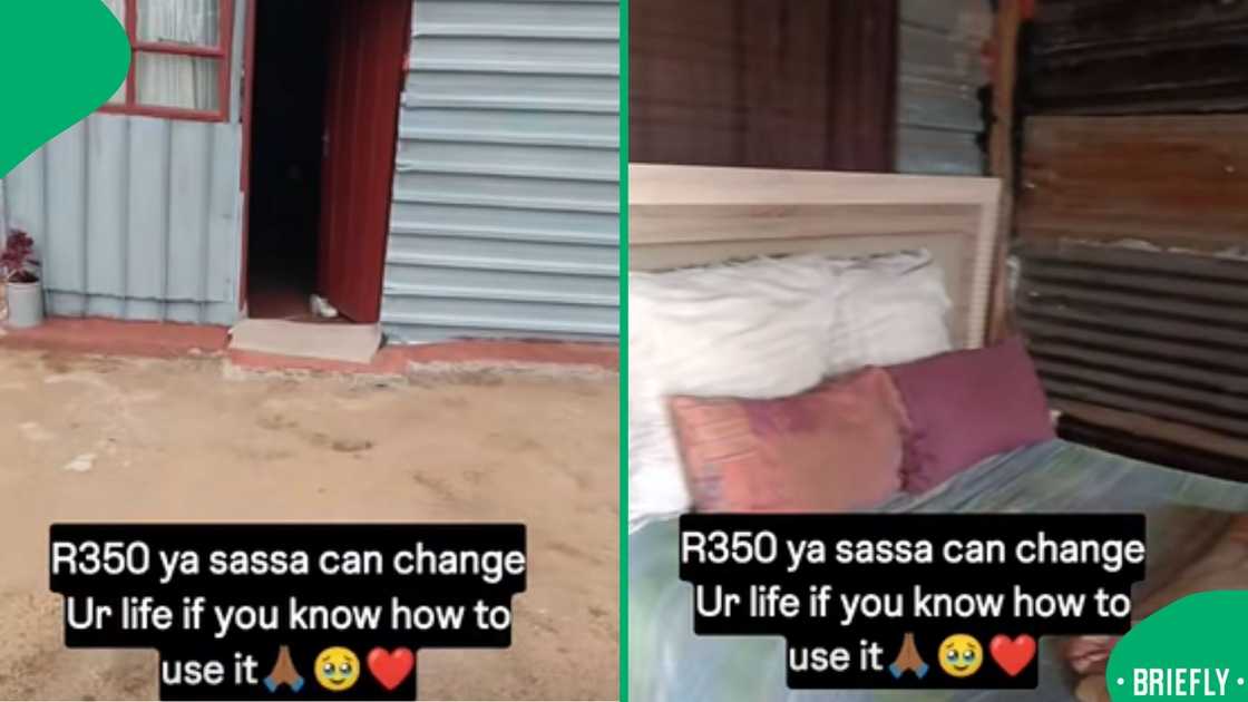 The interior setup of the shack, neatly arranged and filled with furniture bought through savings The interior setup of the shack, neatly arranged and filled with furniture bought through savings