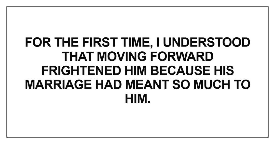 For the first time, I understood For the first time, I understood