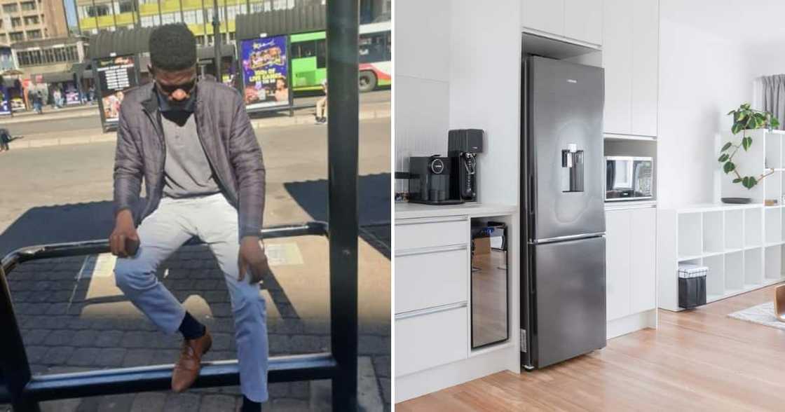 Twitter user @BillzDaOriginal and fridge Twitter user @BillzDaOriginal and fridge