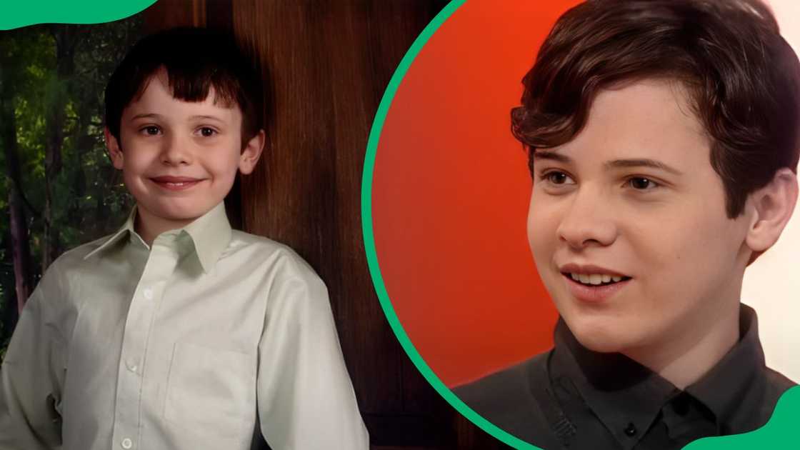 Jacob Barnett’s younger version (L). The physicist, during a 2013 interview alongside his mom (R)