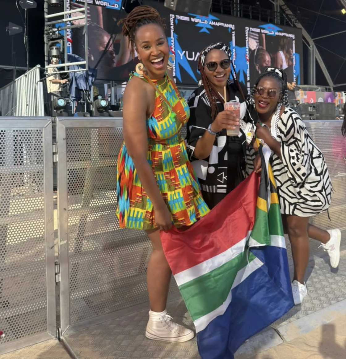 Claire Mawisa and her friends attended the Afronation Festival Claire Mawisa and her friends attended the Afronation Festival