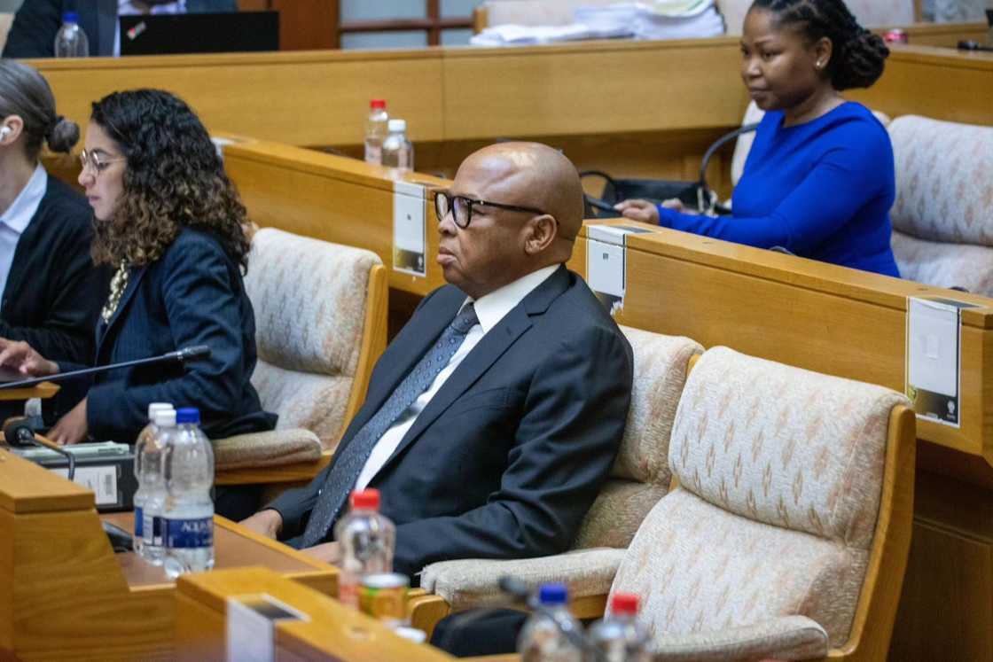 Cassel Mathale appeared in Parliament to testify about the PKTT Cassel Mathale appeared in Parliament to testify about the PKTT
