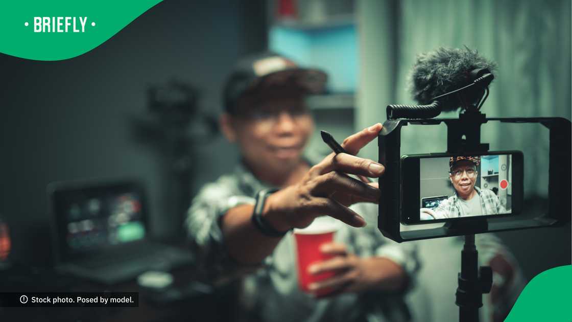 Vlogging is part of the man's day-to-day life. Vlogging is part of the man's day-to-day life.