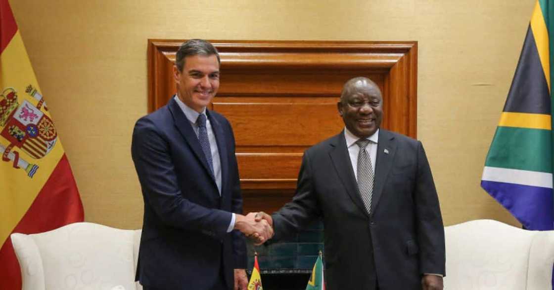 Spanish Prime Minister Pedro Sánchez & President Cyril Ramaphosa