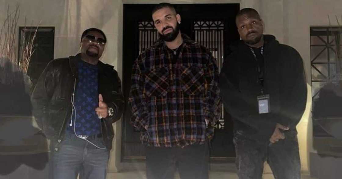 Kanye West, celeb support, Partying, Travis Scott, Drake, Kim K clone Kanye West, celeb support, Partying, Travis Scott, Drake, Kim K clone