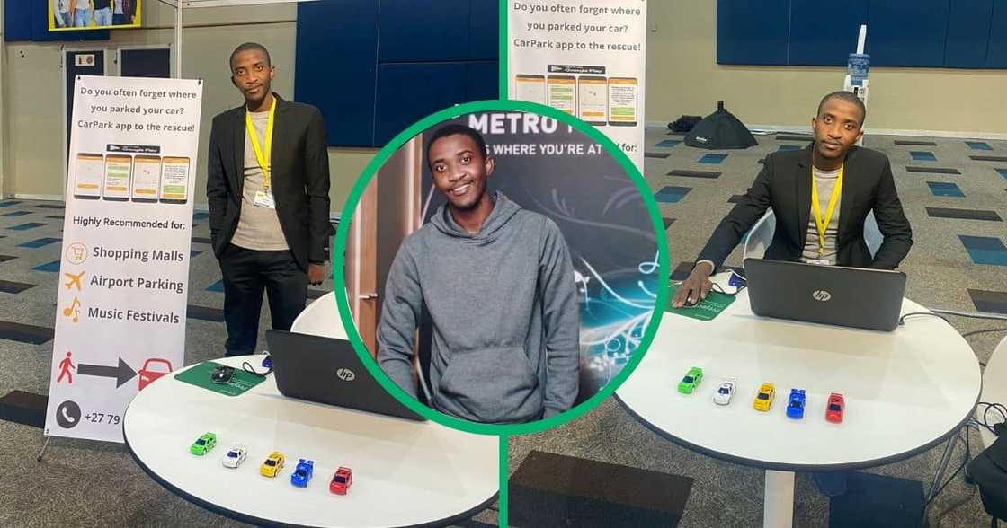 Self-taught coder Xolile Xaba who created CarPark Self-taught coder Xolile Xaba who created CarPark