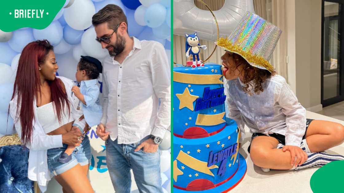 Pearl Modiadie, her son Lewatle and Nathaniel Oppenheimer