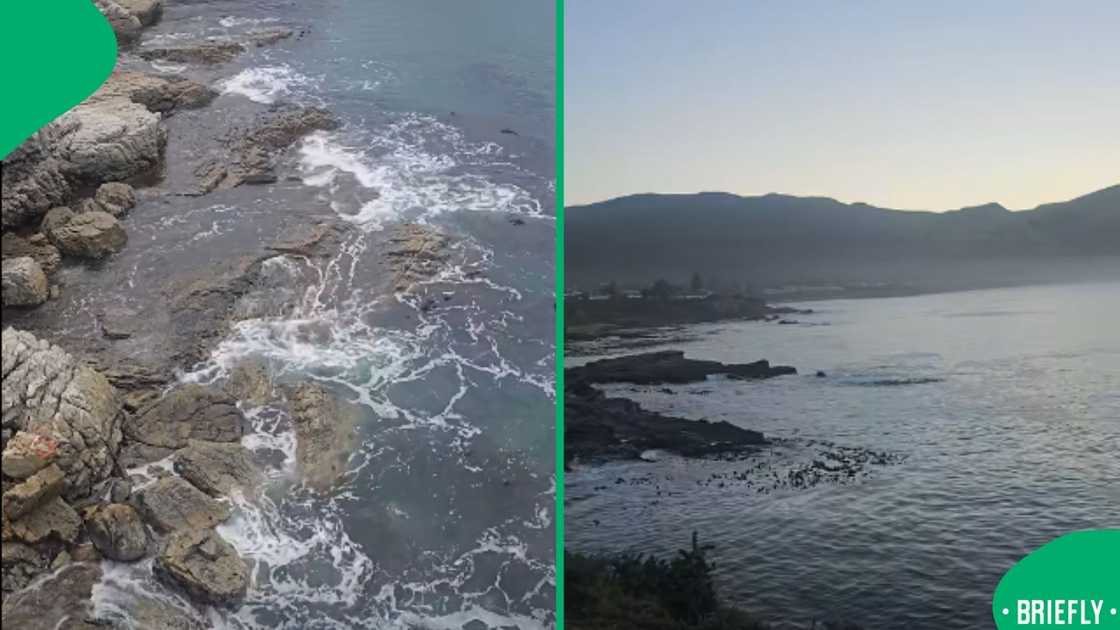 The visual on the right captured the beach