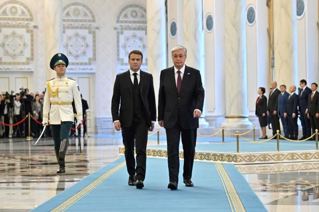 Macron is on a two-day visit to the resource-rich region Macron is on a two-day visit to the resource-rich region
