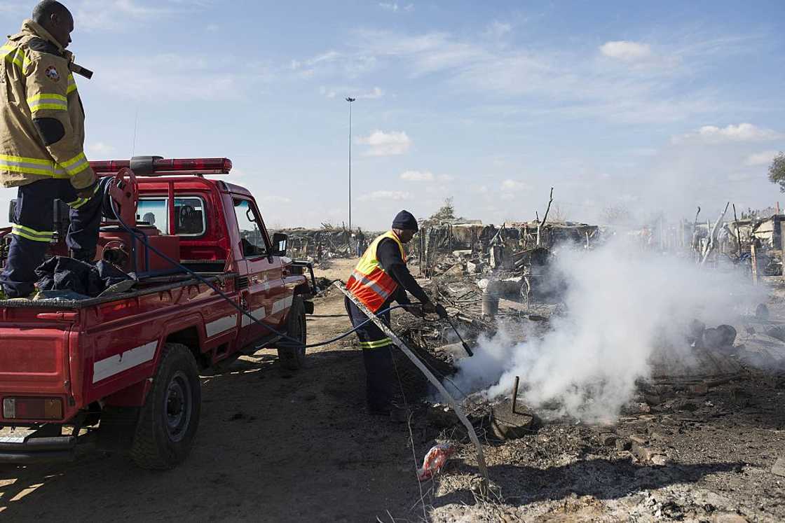 Two children perished when a shack burned down Two children perished when a shack burned down