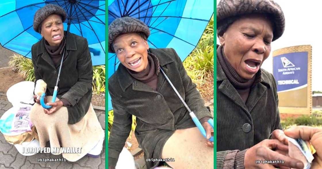 BI Phakathi gives gogo selling cakes money BI Phakathi gives gogo selling cakes money
