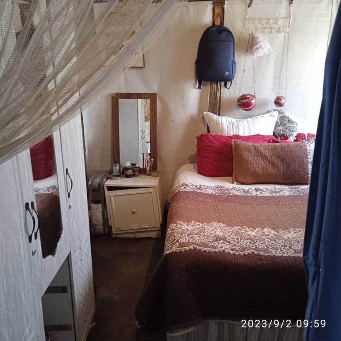Johannesburg woman shares photos of her bedroom. Johannesburg woman shares photos of her bedroom.