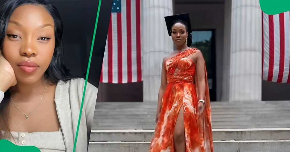 A woman graduated from a university in New York and showed it off on TikTok. A woman graduated from a university in New York and showed it off on TikTok.