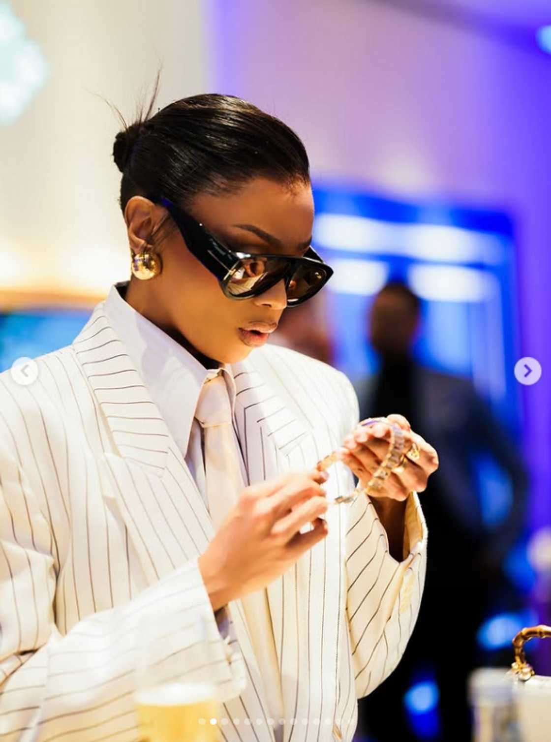 Bonang attended the Patek Phillipe launch event. Bonang attended the Patek Phillipe launch event.