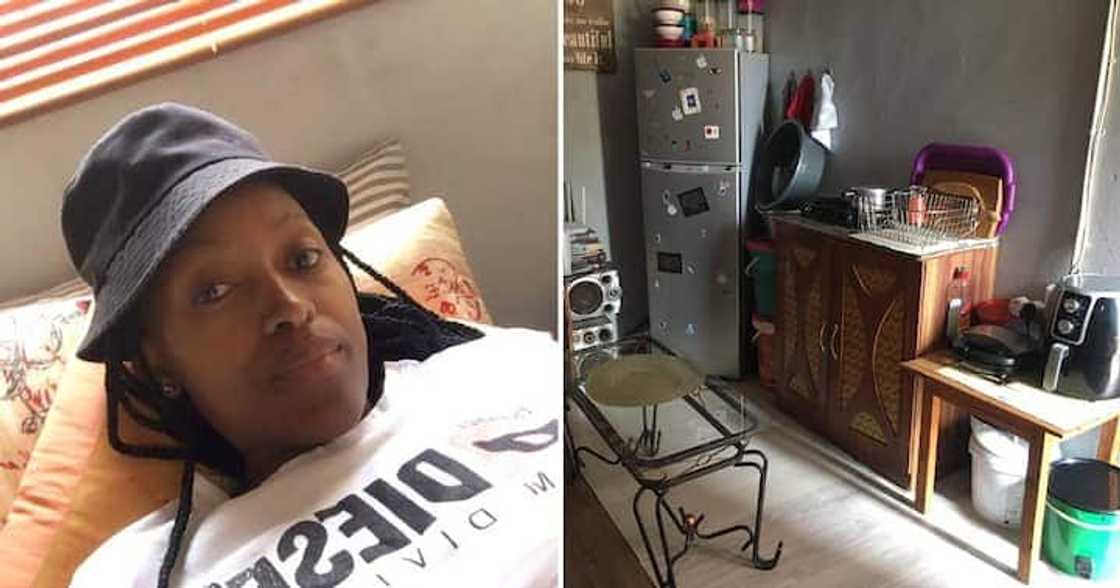 Woman shows off 1 room Woman shows off 1 room