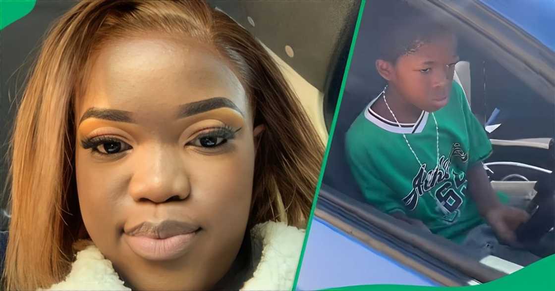 A TikTok video shows a 12-year-old boy driving his big sister’s car. A TikTok video shows a 12-year-old boy driving his big sister’s car.