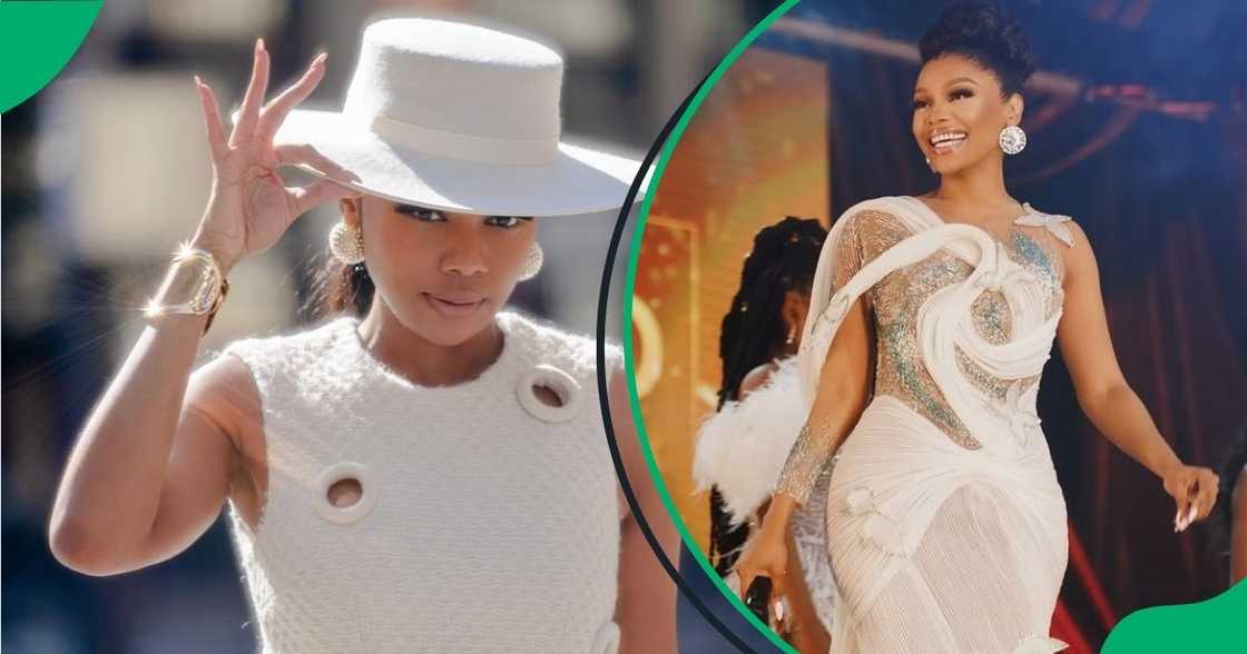Bonang Matheba's show 'B'Dazzled' was nominated at the National Film and TV Awards Bonang Matheba's show 'B'Dazzled' was nominated at the National Film and TV Awards