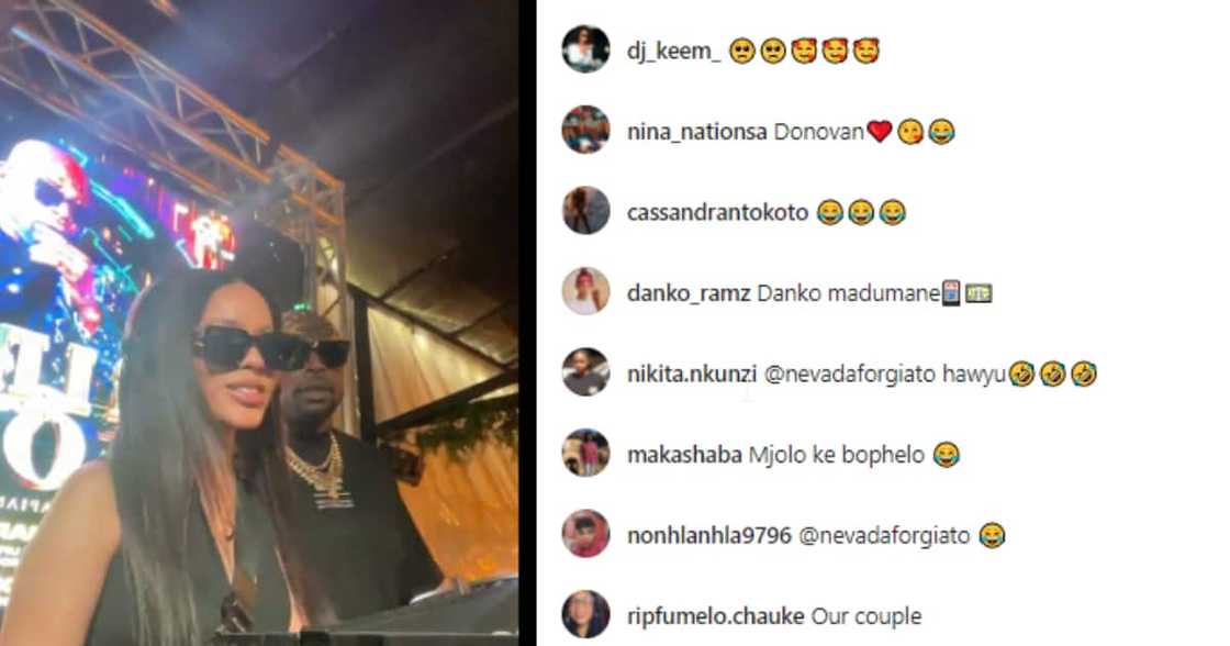 Thuli Phongolo, DJ Maphorisa, Perform, Stage, Set, Relationship Thuli Phongolo, DJ Maphorisa, Perform, Stage, Set, Relationship