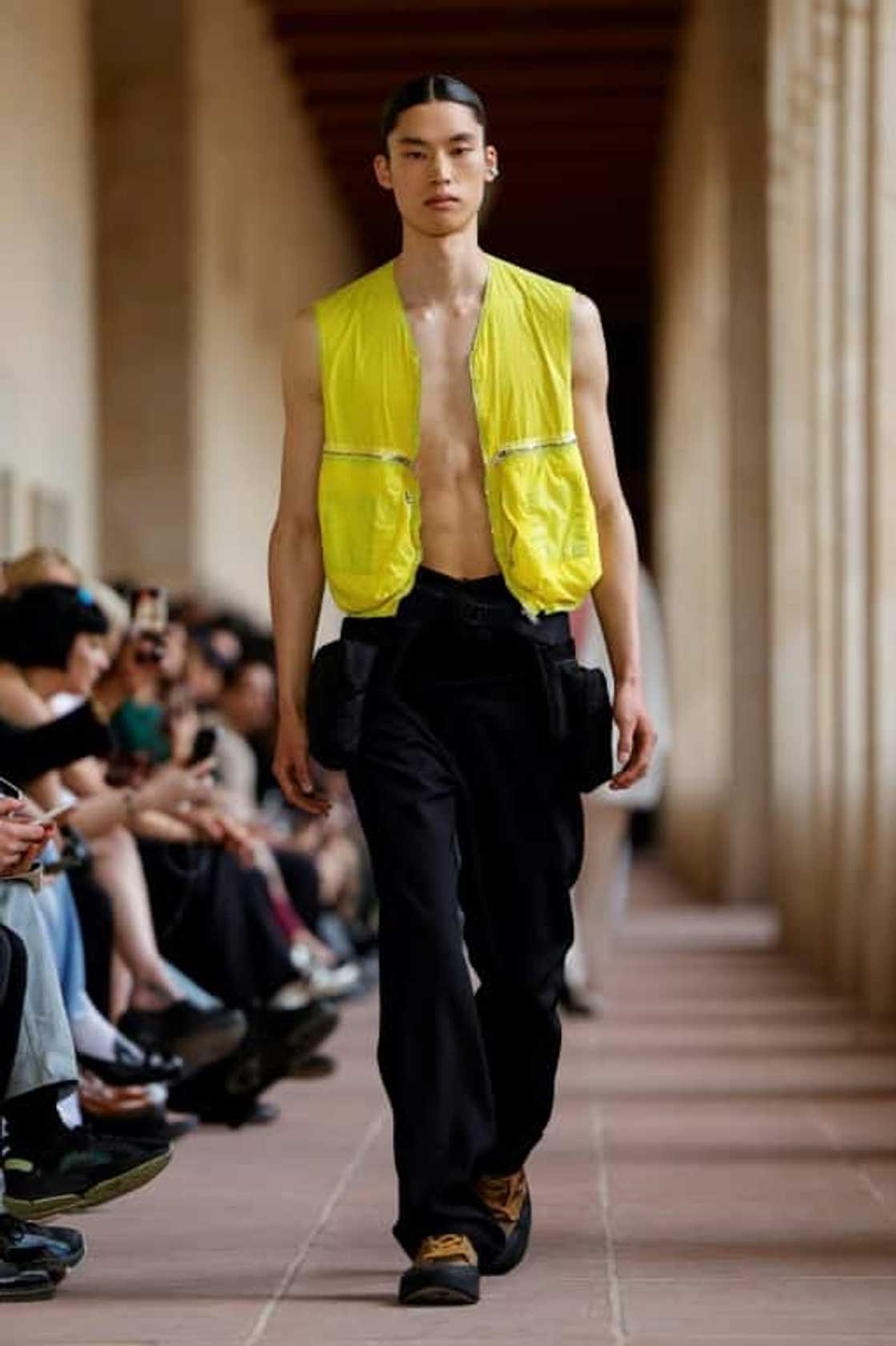 Givenchy also put some skin on show Givenchy also put some skin on show