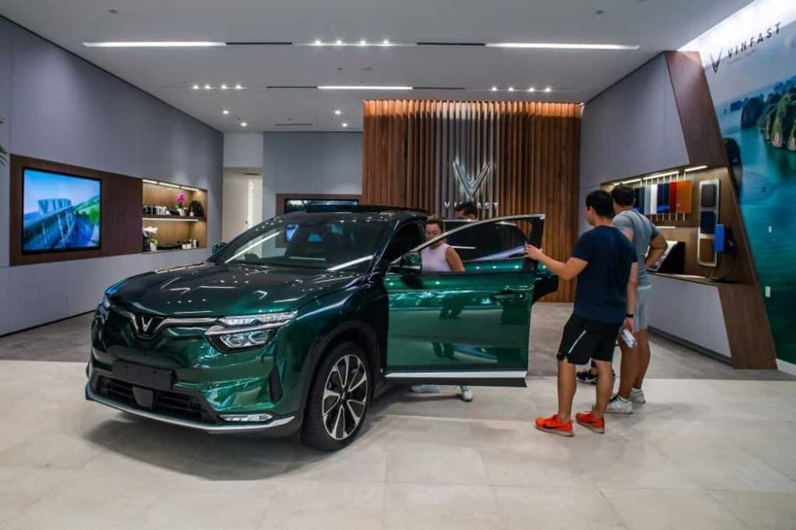 VinFast has more than 10,000 orders for its EVs in North America but only 350 are currently on the road - all VF-8 models (pictured) VinFast has more than 10,000 orders for its EVs in North America but only 350 are currently on the road - all VF-8 models (pictured)