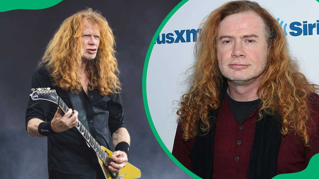Dave Mustaine in Viveiro, Spain (L). Dave Mustaine in New York City (R). Dave Mustaine in Viveiro, Spain (L). Dave Mustaine in New York City (R).