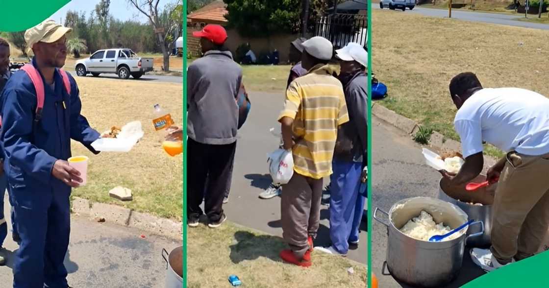 Mzansi praises selfless man feeding men in streets Mzansi praises selfless man feeding men in streets