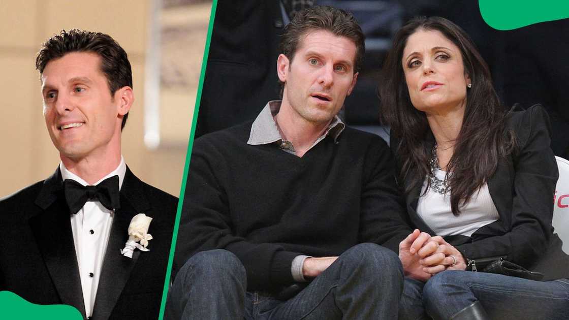 Jason Hoppy during episode 5 of Bethenny Ever After (L). Bethenny Frankel and her ex-husband Jason at the Staples Center in 2010 (R)