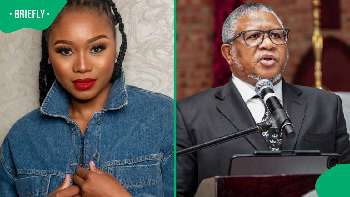 Former Minister of the Department of Transport Fikile Mbalula on the right Former Minister of the Department of Transport Fikile Mbalula on the right