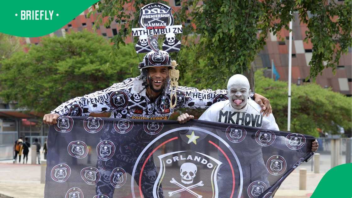 Orlando Pirates fans celebrated Patrick Maswanganyi's winner in the Soweto derby.