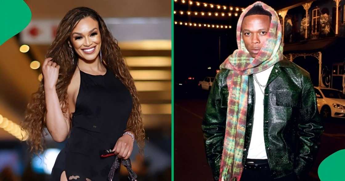 Pearl Thusi danced with Toss Pearl Thusi danced with Toss