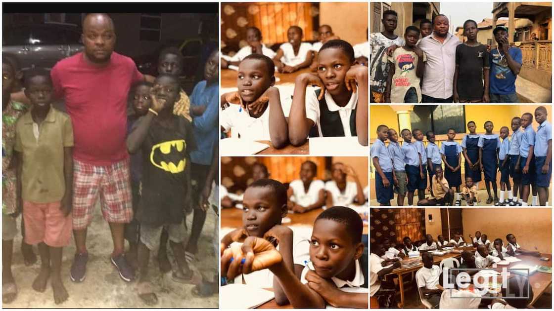 Kind Nigerian man saves kids from street, clothes them, put them back to school Kind Nigerian man saves kids from street, clothes them, put them back to school