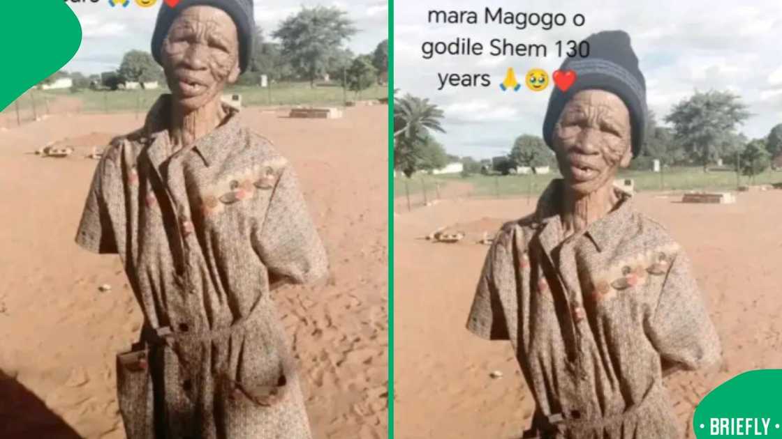 The image on the right showed the grandmother who is 130 years old The image on the right showed the grandmother who is 130 years old