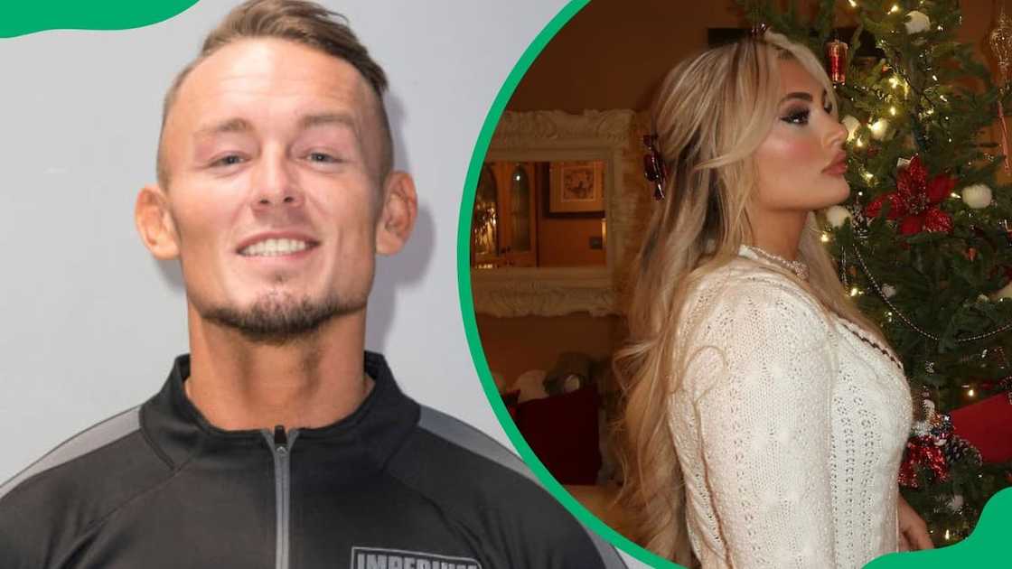 Tiffany Stratton's boyfriend, Ludwig Kaiser during the 2022 WWE Live Show (L). The wrestler posing for a photo (R) Tiffany Stratton's boyfriend, Ludwig Kaiser during the 2022 WWE Live Show (L). The wrestler posing for a photo (R)