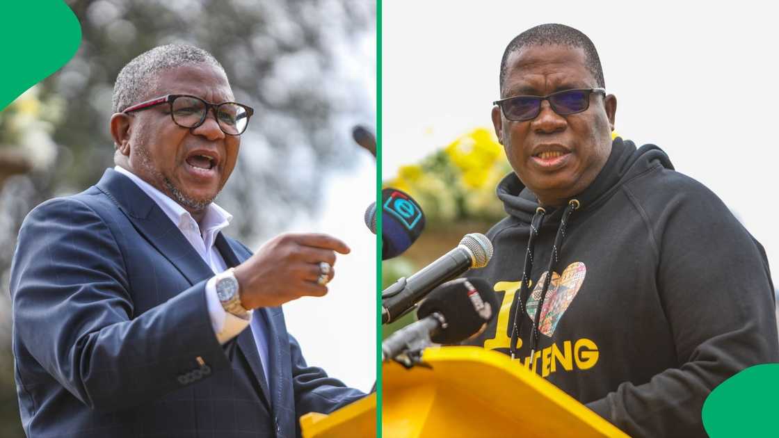 Fikile Mbalula and Panyaza Lesufi Fikile Mbalula and Panyaza Lesufi