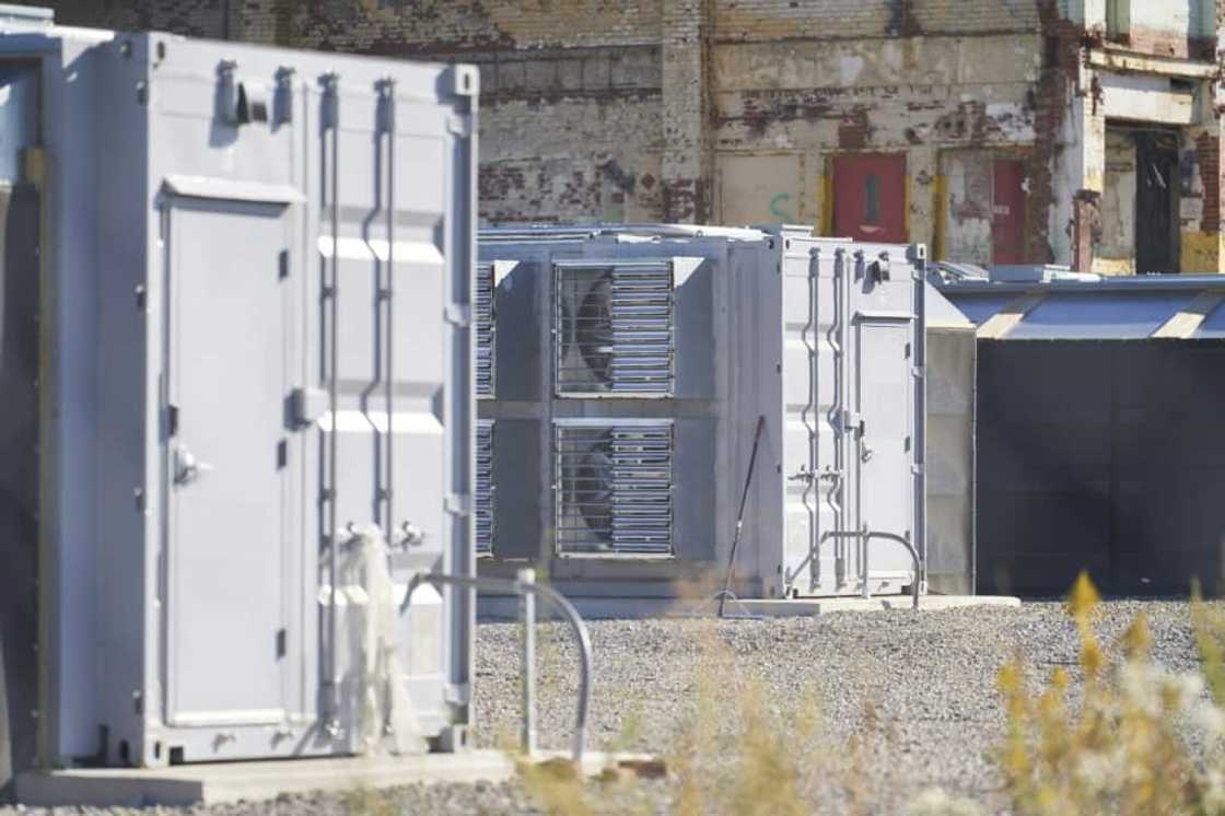 Giant fans cool computer operations at US Bitcoin in Niagara Falls, New York, on October 24, 2022