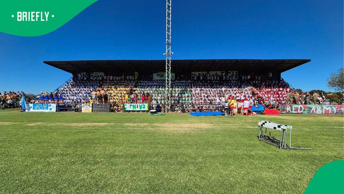 Learners at an inter-house event. Learners at an inter-house event.