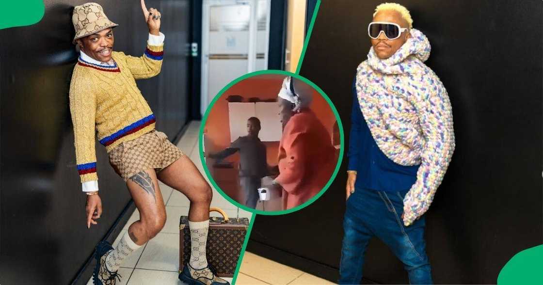 Somizi has reacted to the video of the granny getting assaulted. Somizi has reacted to the video of the granny getting assaulted.