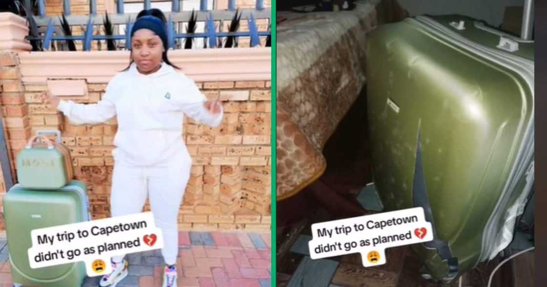TikTok video shows a woman fly to Cape Town and landing with damaged property TikTok video shows a woman fly to Cape Town and landing with damaged property