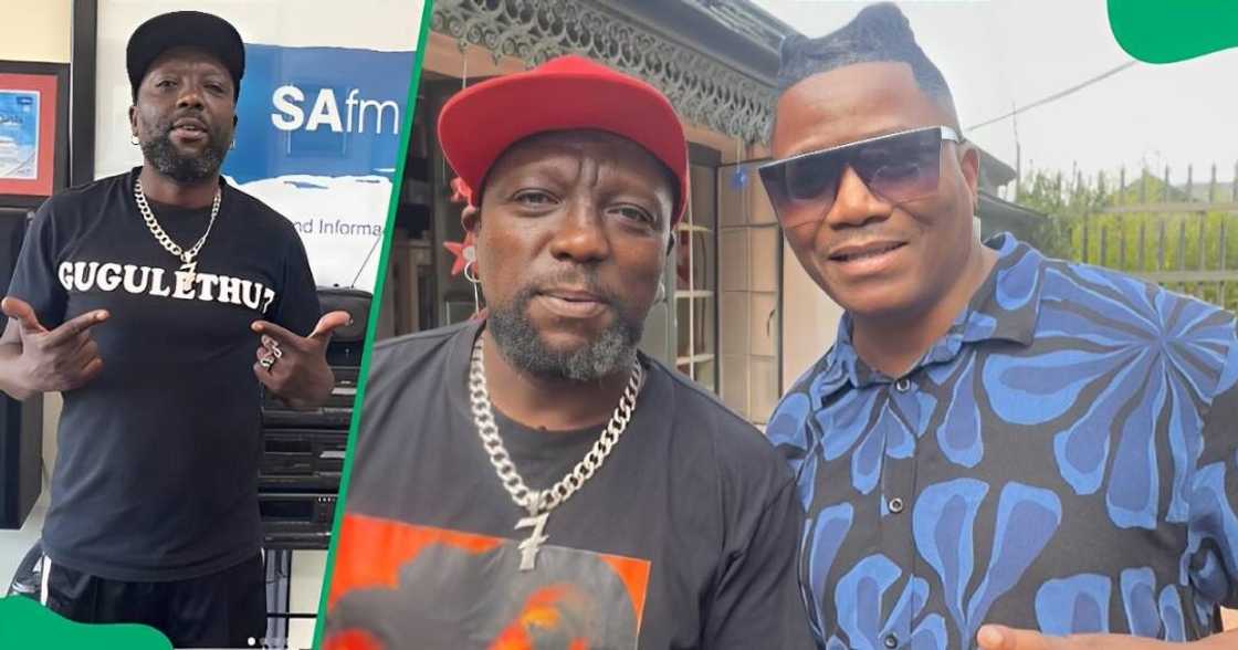 Zola 7 links up with legends Ishmael Morabe and former TV presenter. Zola 7 links up with legends Ishmael Morabe and former TV presenter.