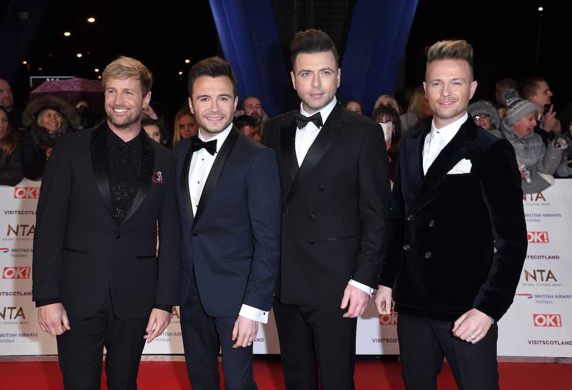 Kian Egan, Shane Filan, Markus Feehily and Nicky Byrne from Westlife attending National Television Awards held in London, England. Kian Egan, Shane Filan, Markus Feehily and Nicky Byrne from Westlife attending National Television Awards held in London, England.