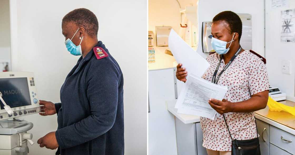 Nurse during the launch of the Transnet-Phelophepa healthcare train clinic in Phoenix