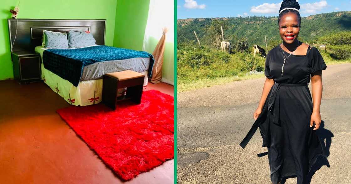 A young woman with a very colourful bedroom who shared images of her place online