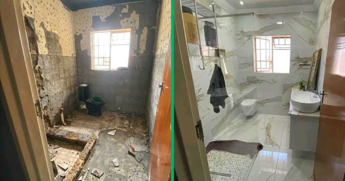 A bathroom was transformed A bathroom was transformed